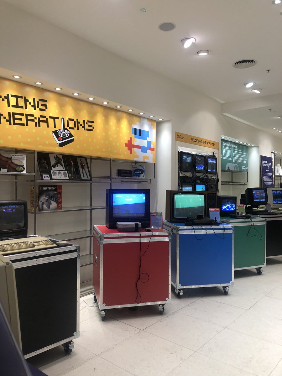 charlottesteggz's tweet photo. Had an absolute whale of a time in the @Grand_Arcade today at the @computermuseum pop up. £6 unlimited play of retro games. They had a Wii but it was Wii Sports which, while culturally significant, wasn’t one that I worked on, unfortunately. Will deffo be back again! https://t.co/pHMKbQinPL