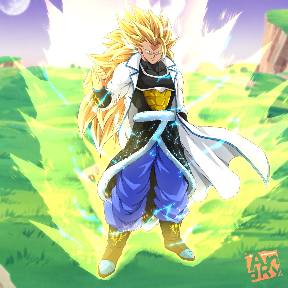 Xavier SSJ3, OC & concept @XVelnari 《COMMISSION WORK》 Thanks for