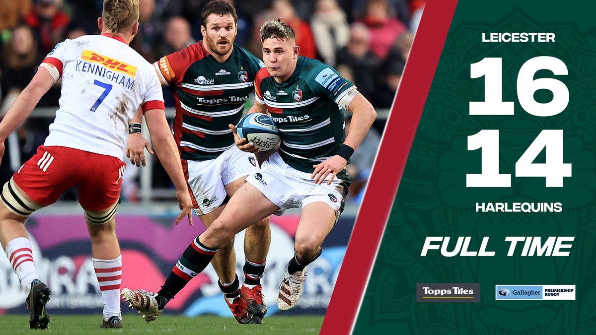 LeicesterTigers's tweet photo. Job done. ✅ 

#LEIvHAR 🐯🃏 #COYT 👊 https://t.co/Q8E89orGcW