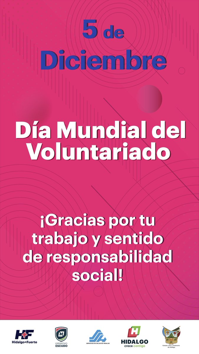 Felicidades a todos los que integran los Voluntariados de las diferentes unidades de <a href="/Salud_Hidalgo/">Secretaría de Salud del Estado de Hidalgo</a>.