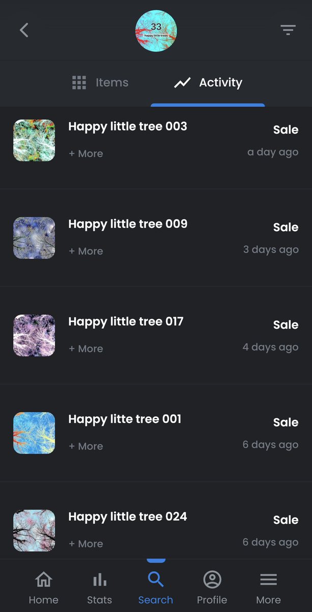 📣 5 sales in week 1 📣 28 of 33 happy little trees left. 0.001 ETH. Snag them opensea.io/collection/33-…