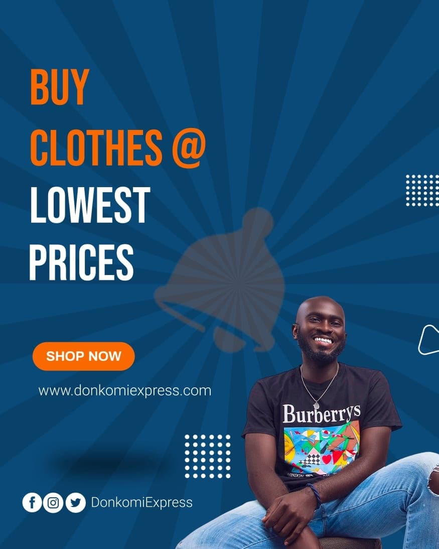 AmeyawDebrah's tweet photo. You don't have to empty your wallet to look good. Buy clothes for adults and children at the lowest prices, from the convenience of your home on https://t.co/AwgbqVVOE2 @donkomiexpress https://t.co/1yJUrnjJw0