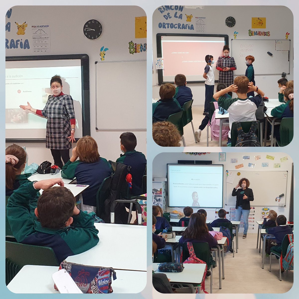 Nuestros alumnos de 2°EP y 4°EP recibieron un Taller de Sensibilización sobre Discapacidad Auditiva. Gracias @GemaBustos1 🤗 <a href="/HBSTORREJON/">Humanitas Torrejón</a> <a href="/OrientacionHBST/">Orientación HBST</a> #TodosSomosExtraordinarios #diadeladiscapacidad