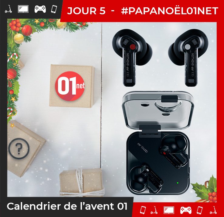 01net's tweet photo. J-20 avant Noël ! En attendant jouons avec le #PapaNoël01net 🎄

Aujourd’hui tentez de gagner des écouteurs ear(1) de chez Nothing ! 

Pour participer : 

- Follow @01net et @nothing
- RT et like et le tweet
- Tweete avec le #PapaNoël01Net

On se retrouve demain 👀🎅

TAS : 11/1 https://t.co/2XycCuBPOF