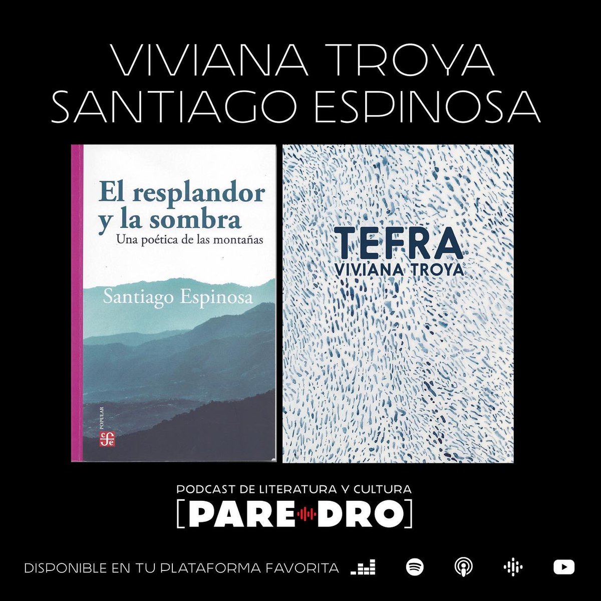 camilo_hoyos's tweet photo. Última entrega de @paredropodcast !
No se pierdan de un #paredro sobre las montañas de la mano de dos libros que son experiencias poéticas  del mundo natural. Con #SantiagoEspinosa y #VivianaTroya. 

https://t.co/IZDbA71ZtS

#montañas 
#poesia
#volcangaleras
 #poetas
#podcast https://t.co/sAiQTCFmhN