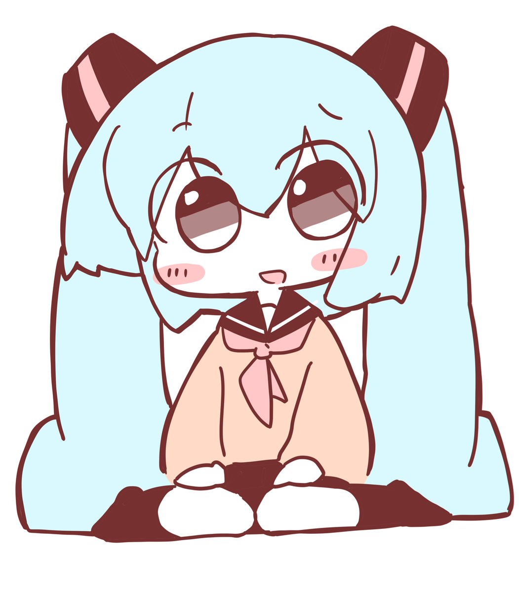 初音ミク 「もふふっ💕 」|あぶらぼうずThunderbolt名古屋→大阪→東京！のイラスト