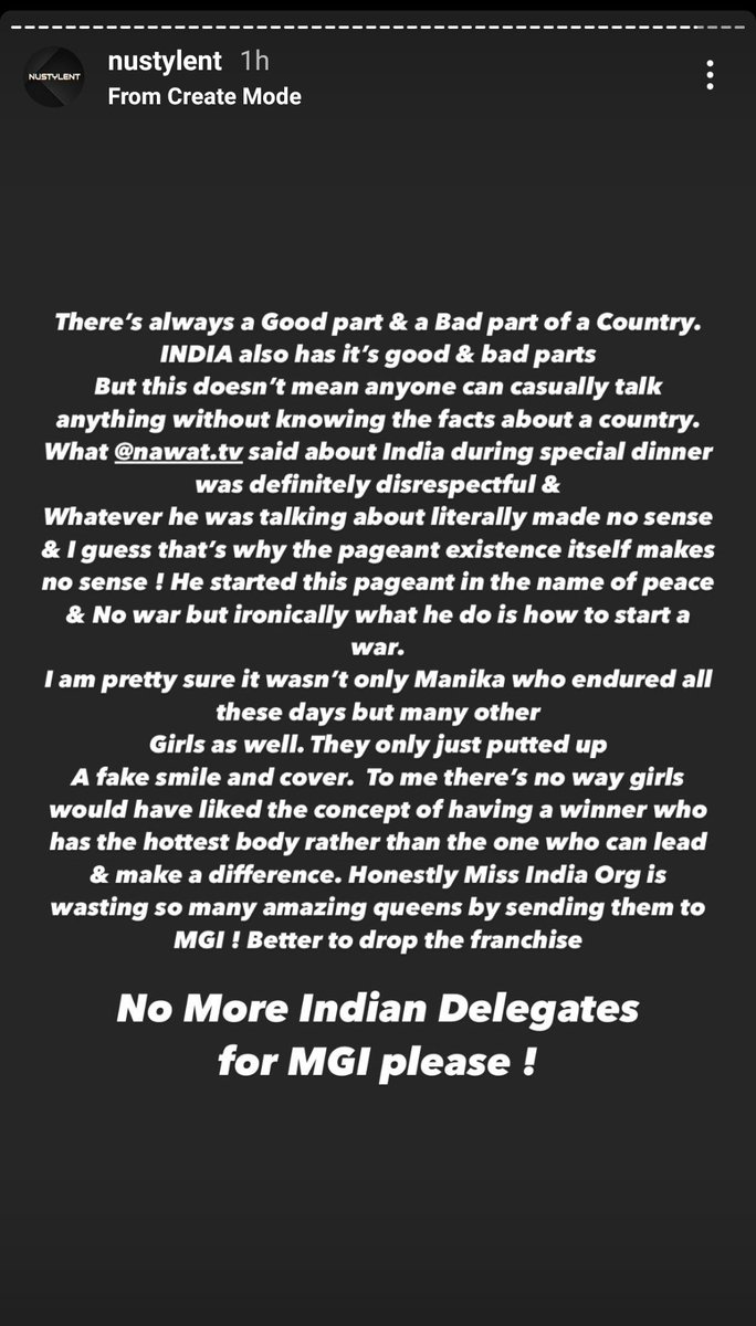 dynamite_exo's tweet photo. Completely agreed with this lines. Ye thought india isn't a big pageant country with many fans so he could do anything but NO , Indians have unity in themselves which makes everyone in the world appreciate. Apologize to us now. 
#indianeedsapology https://t.co/wqPwu5hL7U