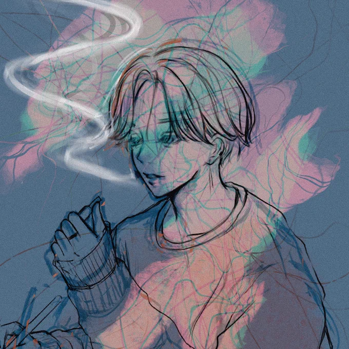 「僕 で 埋める?僕 が 埋める?」#落書き #art #イラスト #途中絵 