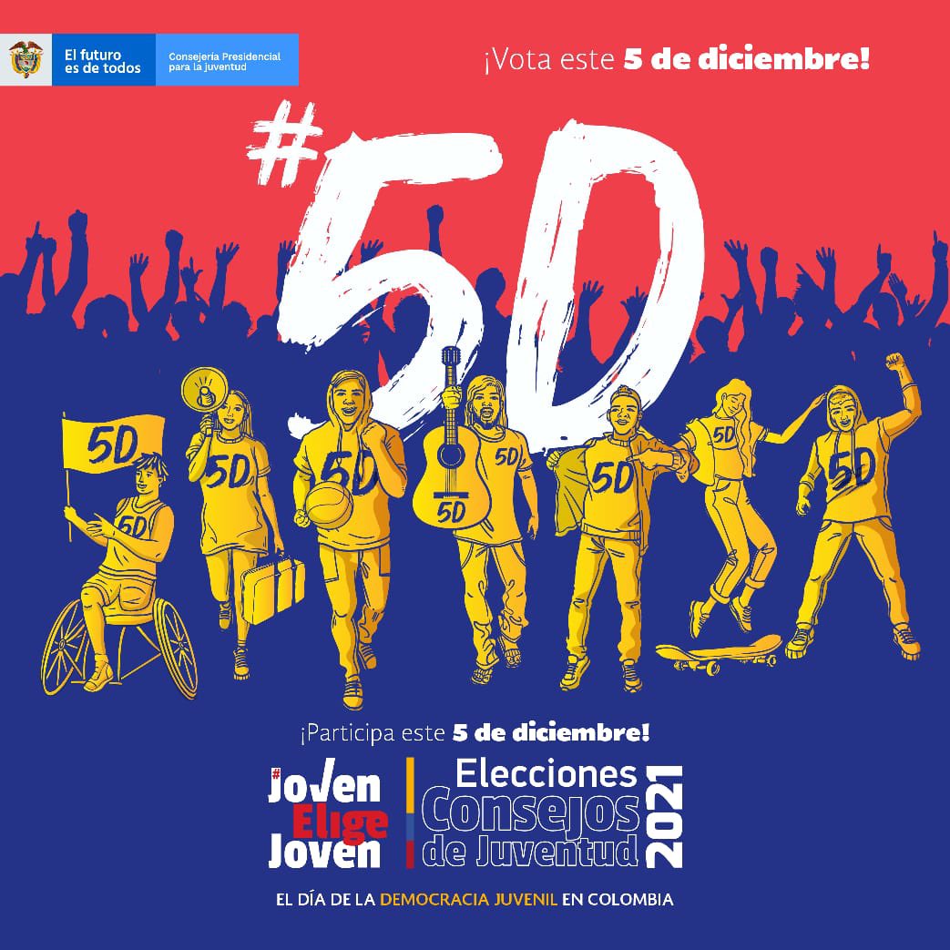 linaarbelaez's tweet photo. 🗓 Hoy #5D, más de 12 millones de jóvenes podrán elegir a su candidato en los #ConsejosDeJuventud de su municipio o localidad.
🇨🇴 Más de 19.000 puntos de votación en todo el país para que participen en las elecciones a los #CMLJ.
#ElPactoJovenCumple #JovenEligeJoven https://t.co/DMkok9Gpga