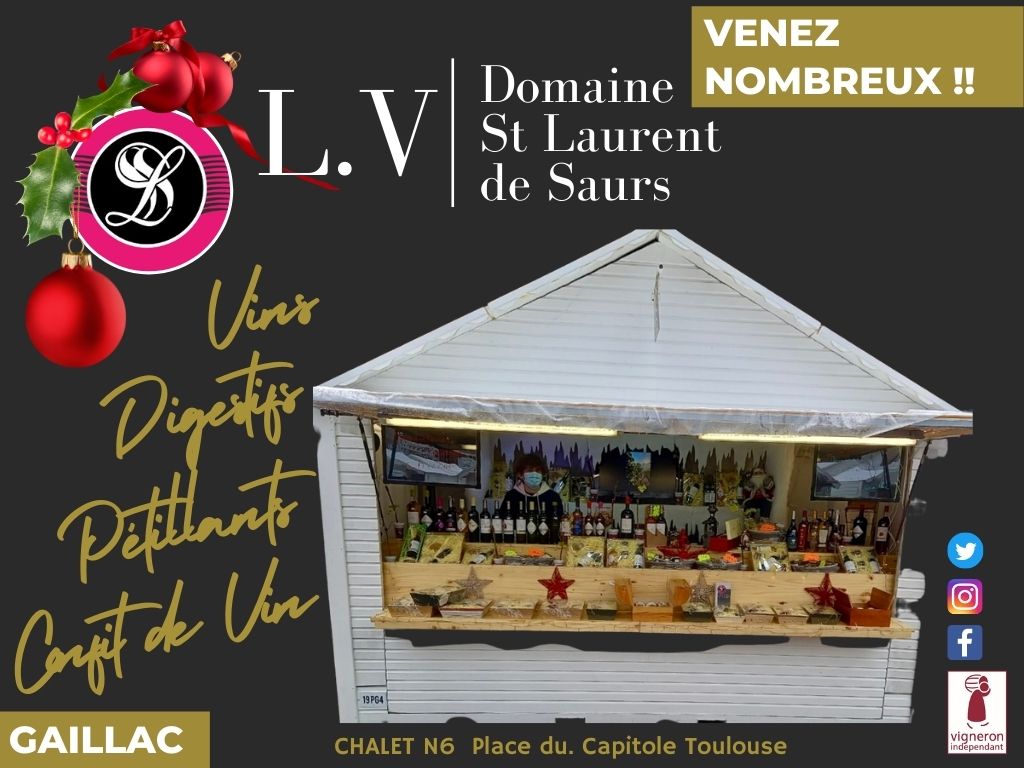domainesls's tweet photo. [ 🎄🍷ON VOUS ATTEND du  26 nov. au 26 DÉC. MARCHÉ DE NOËL 🎄🍷]
#pieddevigne  #coffret personnalisé #vins #rouge #blan #ROSÉ #petillant #confitdevin #vinaigre #confitture vous attendent ainsi que de nombreuses #surprises #gaillac #cadeaunoel #toulousemaville🎄🍇🍾 https://t.co/4Kqflt4zoZ