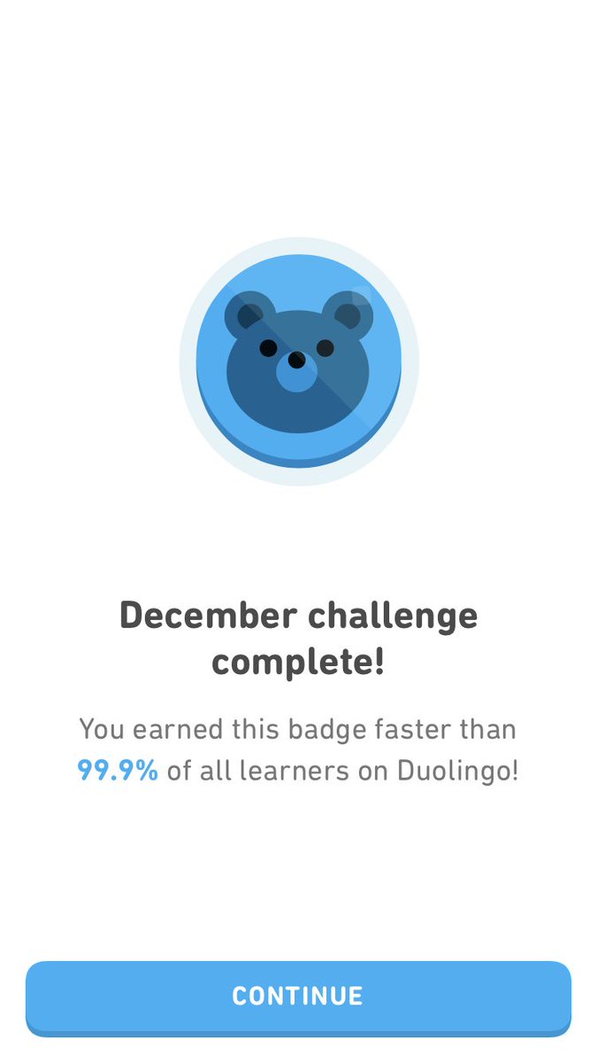 _simowo's tweet photo. I think that completing the December challenge on December 2nd will all be one of my biggest flex @duolingo #spanishorvanish https://t.co/YJAimnNk8D