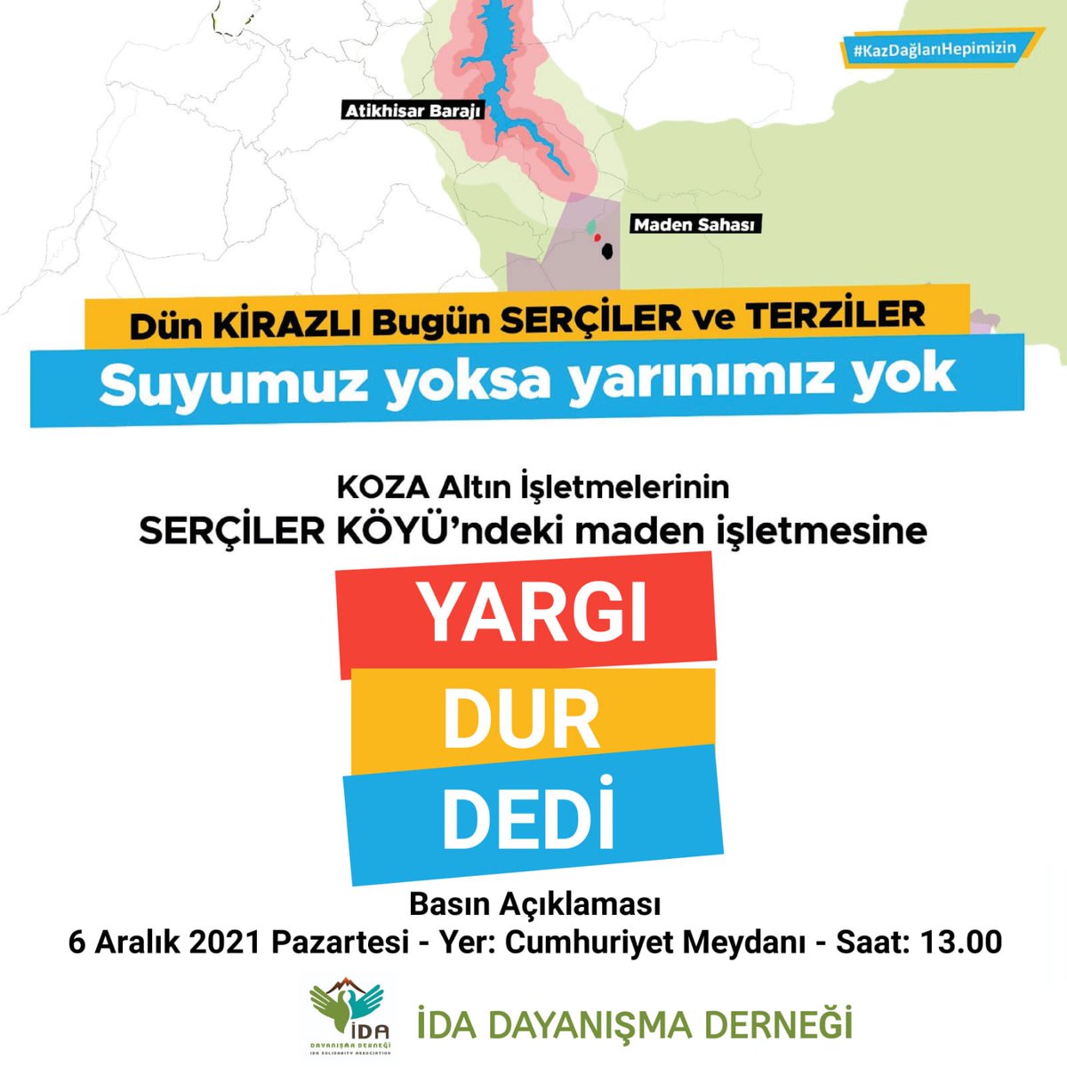 İki bilirkişi raporu ve ek rapor sonrası yılların mücadelesinin haklı bir zaferi daha. Alamostan sonra Koza. Kazdağları ekosisteminde madene geçit yok.
#KazDağlarıHepimizin #SuVicdanNöbeti