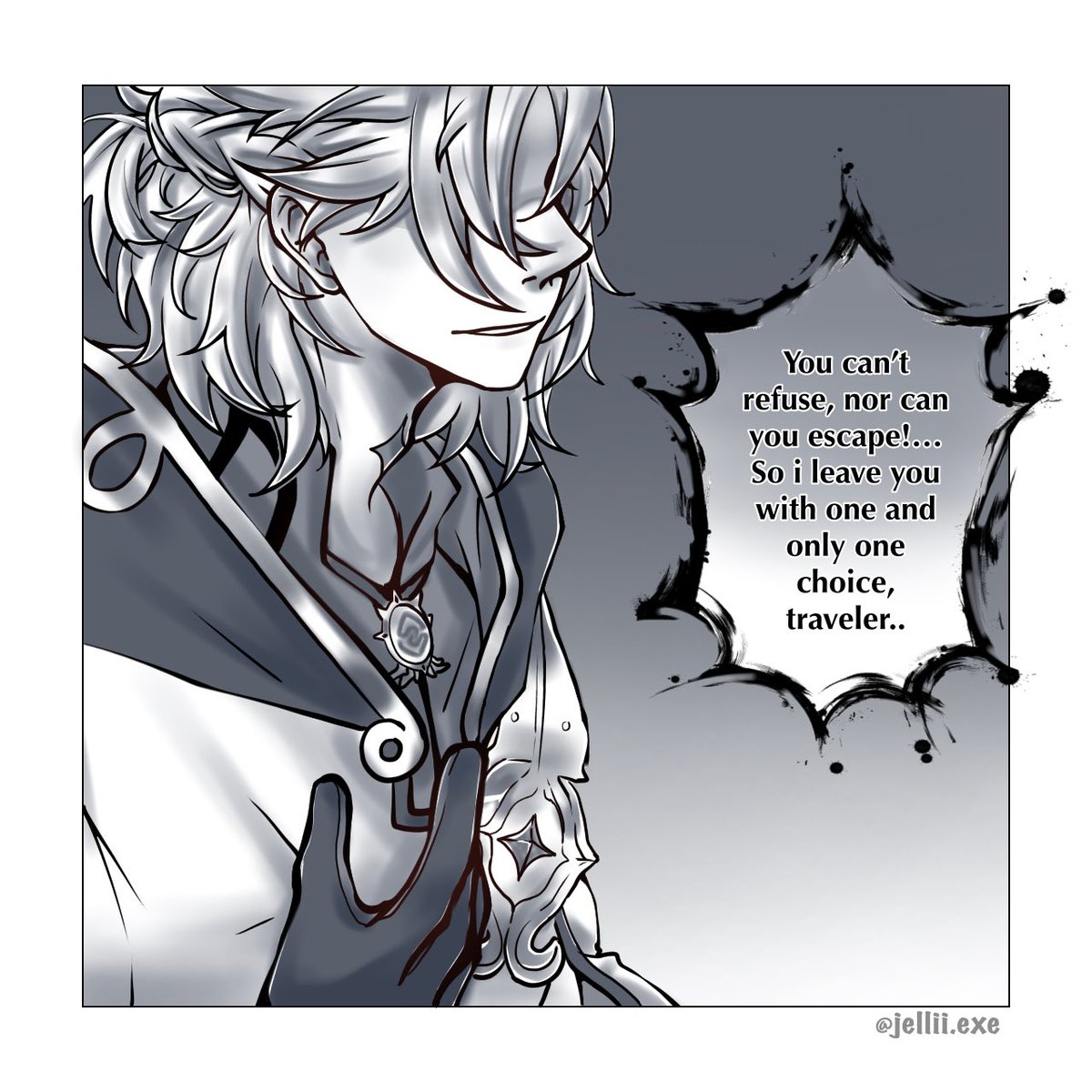 jellii9212's tweet photo. Something i wanted to draw ever since the update trailer.. Please skip if you don’t wish to get potential spoilers from the “Shadows Amidst Snowstorms” event! :)
#genshinimpact #Albedo #Lumine #albelumi https://t.co/Xxw5EuMWXD