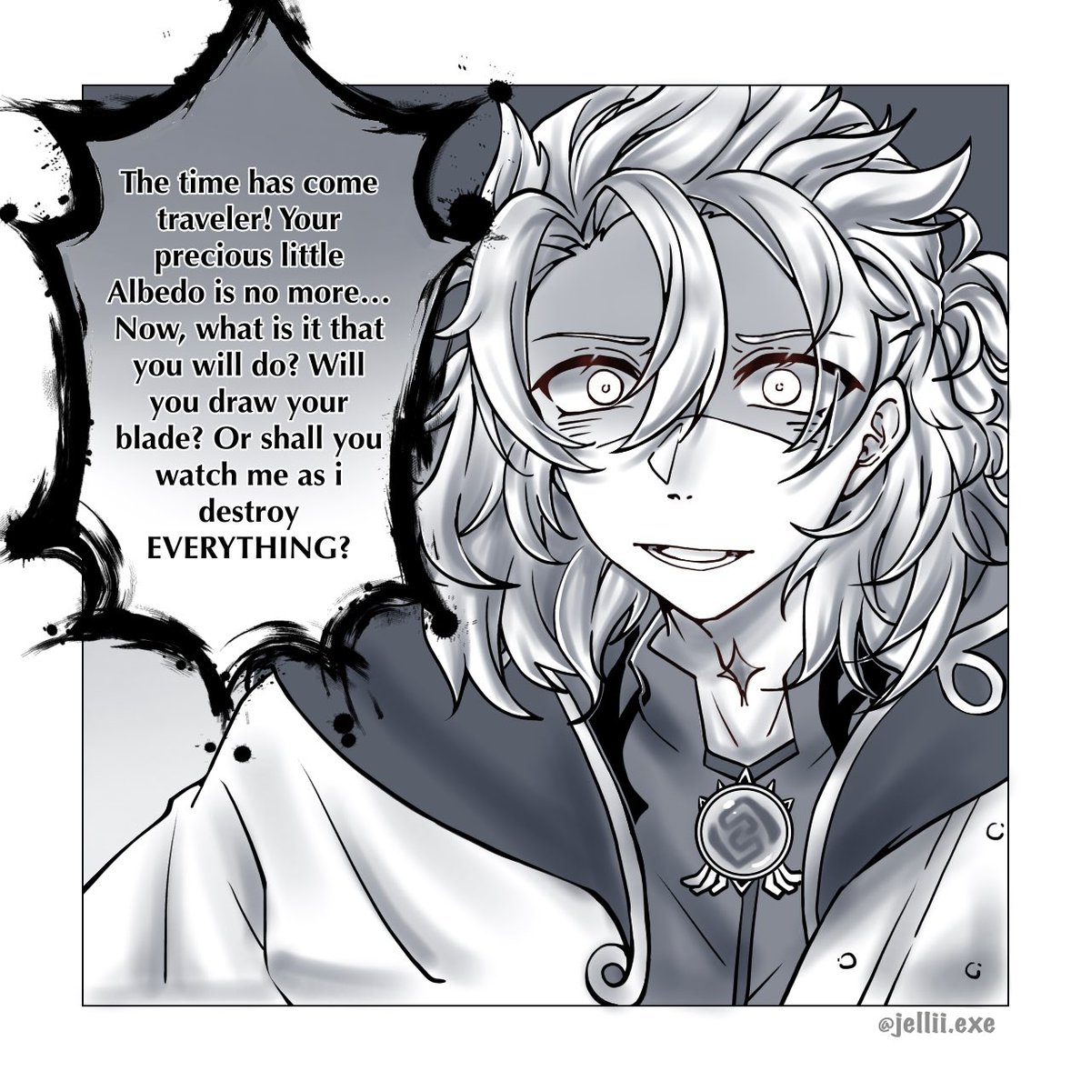 jellii9212's tweet photo. Something i wanted to draw ever since the update trailer.. Please skip if you don’t wish to get potential spoilers from the “Shadows Amidst Snowstorms” event! :)
#genshinimpact #Albedo #Lumine #albelumi https://t.co/Xxw5EuMWXD