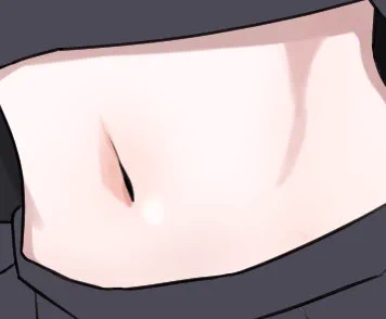 めちゃくちゃいい感じのお腹描けた〜! 