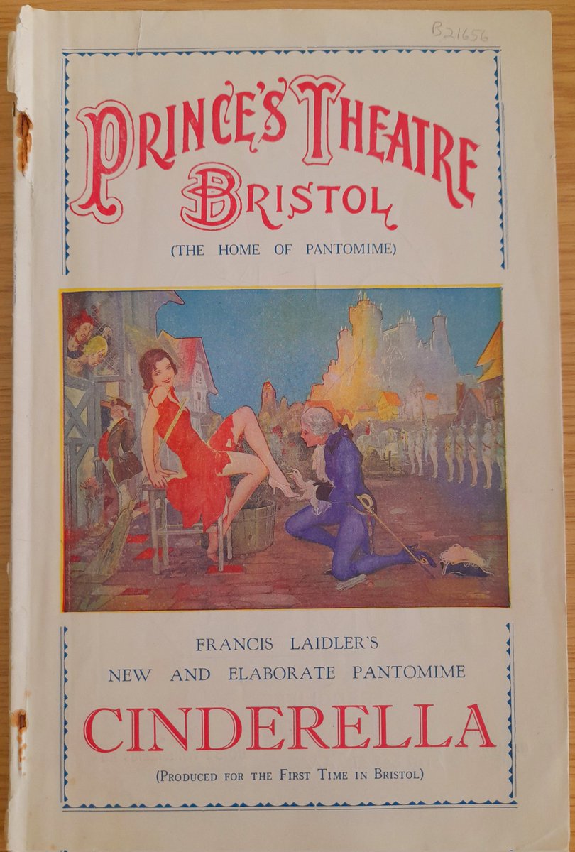 BristolLibrary's tweet photo. 1931 and 1937 programmes for Cinderella at Prince's Theatre. Two very different depictions of Cinderella! #pantomime #ChristmasintheLibrary https://t.co/KKtLf9nqwX