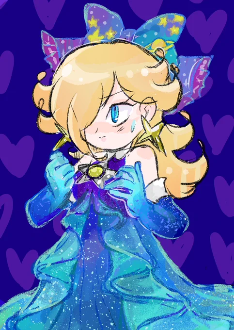 #ロゼッタ #らくがき #イラスト
#Rosetta #Rosalina #supermario マリオカートツアーの"プラネットリボン"好きです。 