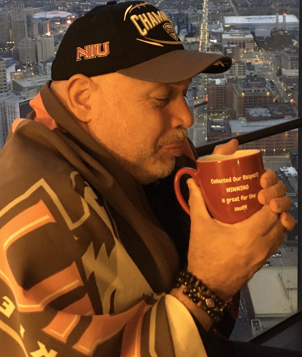 SeanTFrazier's tweet photo. Waking up celebrating NIU Football HISTORY, Another MAC Championship & my Huskie family! Thank You #HuskieNation We couldnโt do it without you! Forward #NIU #CollectedOurRespect #UnderDogsOnTop #DetroitLove @NIUAthletics @MACSports @ESPNCFB @NIUlive @espn #WeAreBack @niu_alumni https://t.co/kthz8Keylz