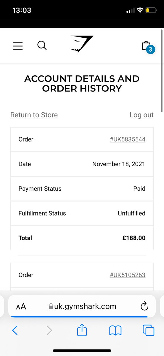 Chloe_Baxter0's tweet photo. @Gymshark I ordered on 18th November and still haven’t had an update on delivery? I have also contacted your support on the website and nothing. Where is my order? https://t.co/rv1eJrJL6H