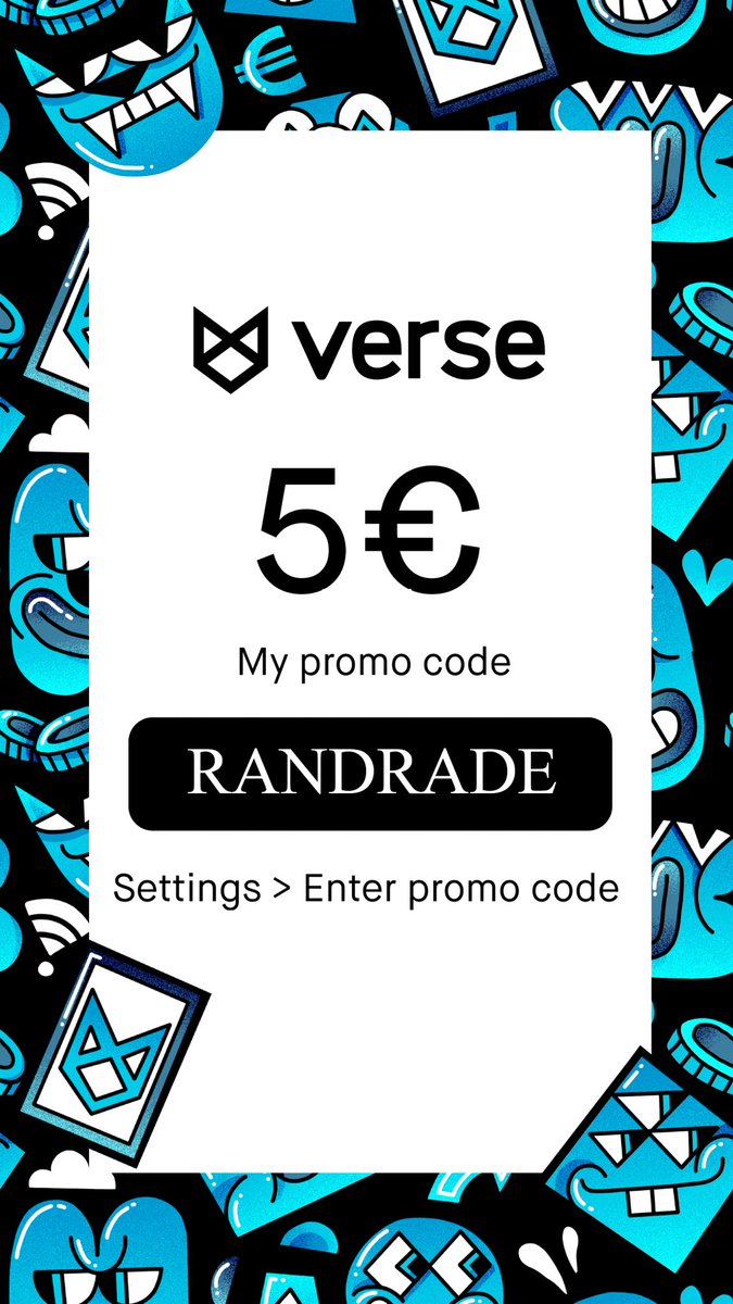 ricandrademc's tweet photo. Do you want to get your first 5€ for free?!? 🙊🙈🙉
Just @joinverse with my code, and I promise you going feel in love like I did !! 🥰
https://t.co/zwk7WutoLF
My Code: RANDRADE
#Verse
#LetsVerse
#MasterCard
#VerseTrivia
#OnlineBanking
#IBAN
#SPAIN https://t.co/URTVW2RSjX