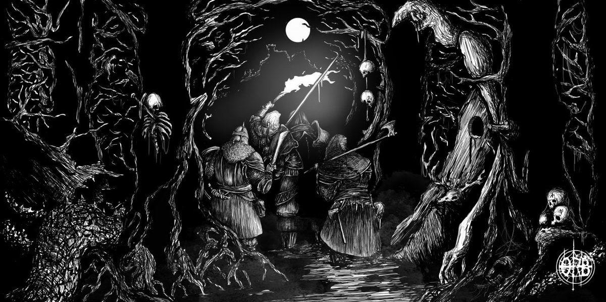 ORB_666's tweet photo. Dark commission for a new work: Streben! OSR project by Giovanni Galli and Nicolò Rossi! What is about? Well, take history as you know till 1220 a.C, then put some Apocalypse on it and shake for some seconds. Oh my god I love these rotten things #streben #darkfantasy https://t.co/gbeFtrOPON