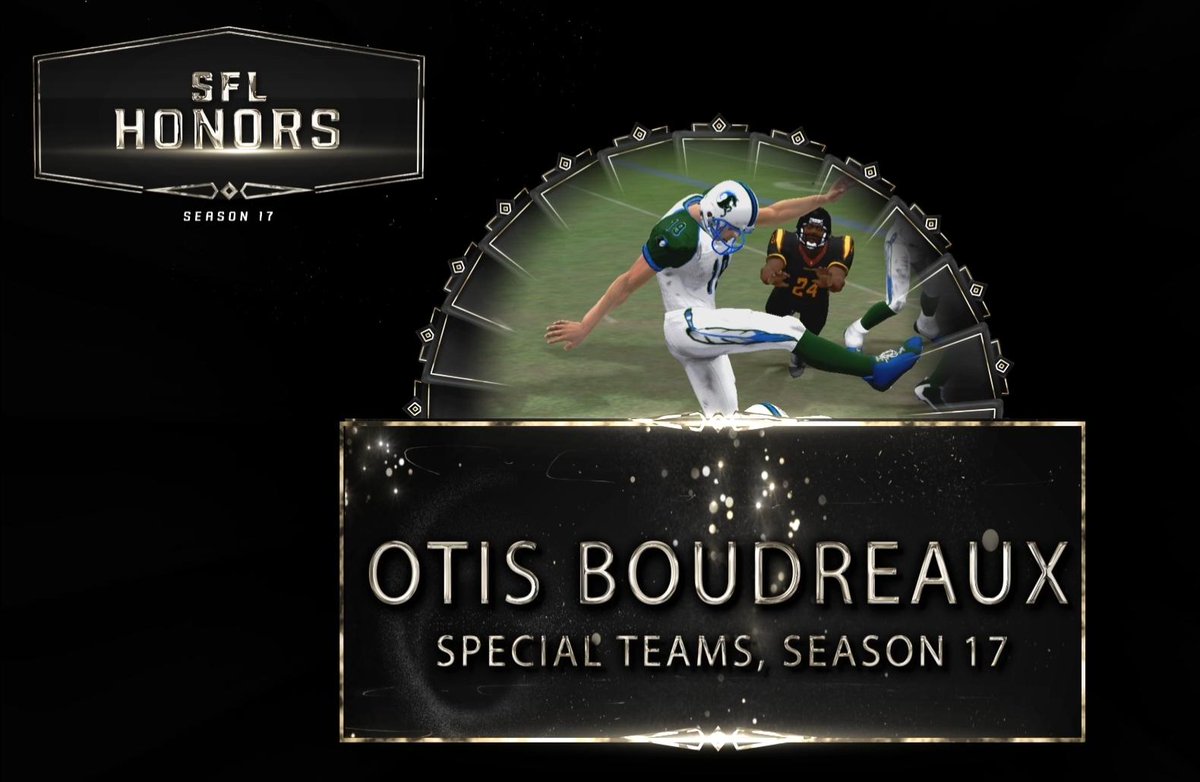 OtisSfl's tweet photo. Joined the Madison Lynx of the @SimulationFLm week 2 of the 1st season, won the Championship, selected 10th in the @simulationfl draft by the @SFL_Fury in Season 15 and joined the @SFLRevolution in Season 17. Selected as Special Team Player of the Year for Season 17...speechless https://t.co/xDK1zNkHLj