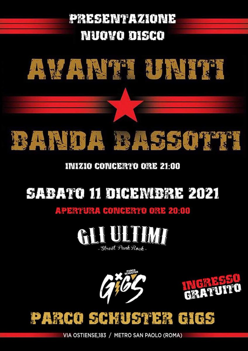 BANDA_BASSOTTI's tweet photo. 11 Dicembre 2021 ROMA ❤️✊🏽🚩 #SIGAROVIVE https://t.co/45J2PeKdMj