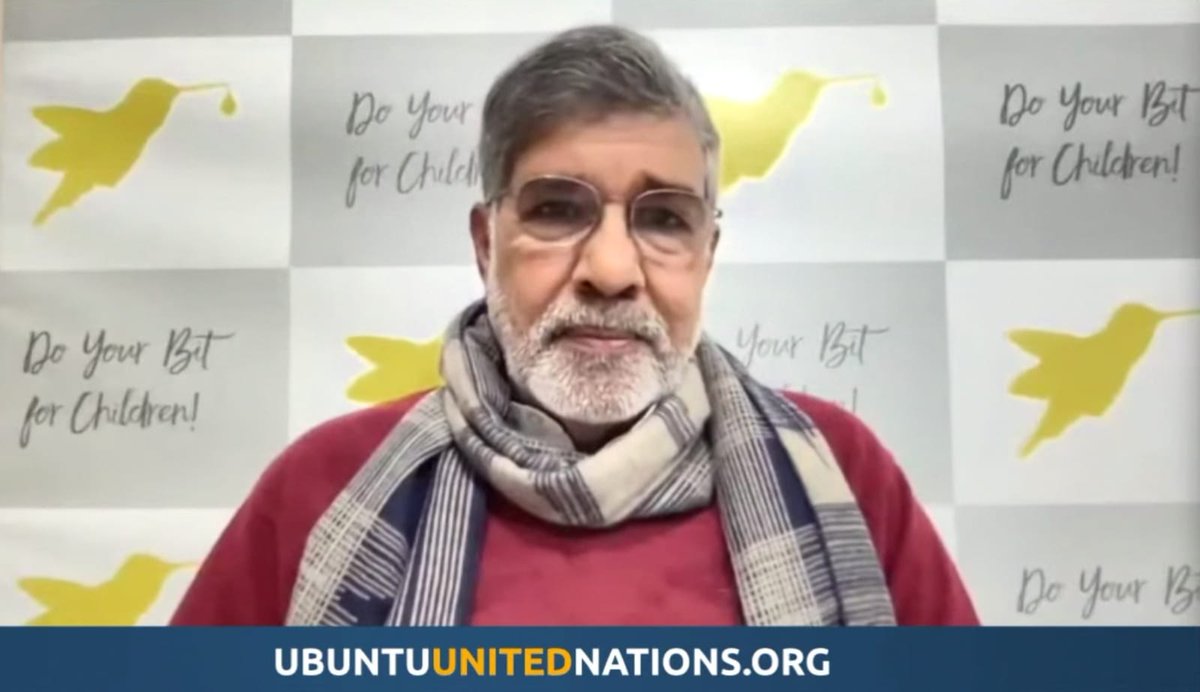k_satyarthi's tweet photo. The biggest learning from the pandemic is to be responsible, grateful compassionate and tolerant to each other. A safe 'today' for children is the guarantee for a safer tomorrow and day after for the entire humankind. Addressed about 300 youth leaders from almost 190 countries! https://t.co/OFWvcS2hk4