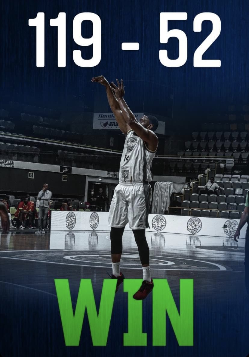 Nouvelle victoire des Blue Steelers du Levallois Sporting Club contre Barjouville 119 à 52. Les Blue Steelers restent solides leaders de la poule G avec 10 victoires pour 0 défaite.