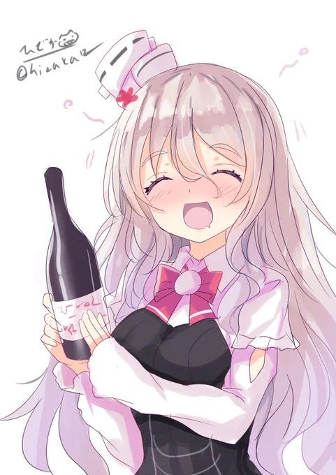 「提督ぅ～、いっぱい～どうですかぁ～」ポーラ
#艦これ版深夜の真剣お絵描き60分一本勝負
#艦これ版真剣お絵描き60分一本勝負_20211205 