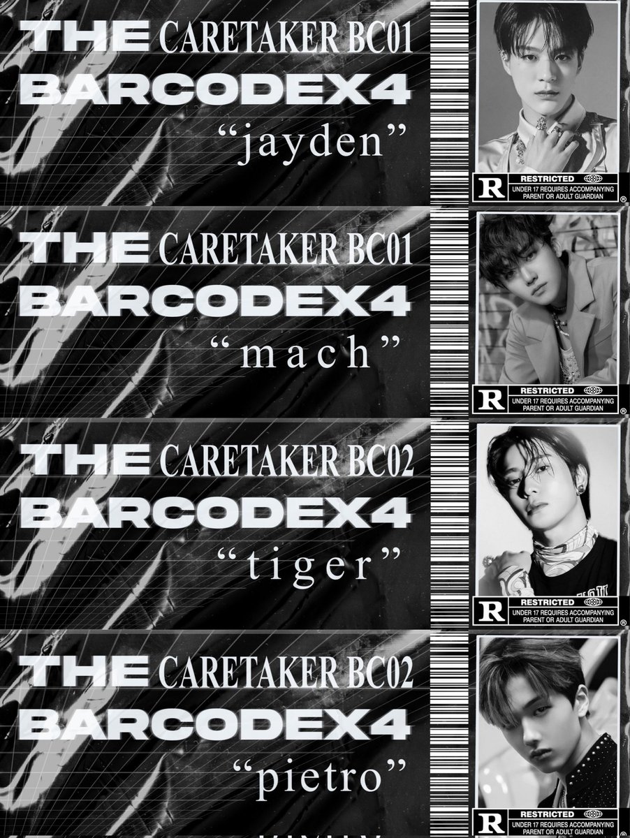 THEBARCODEX4's tweet photo. 𝐂𝐀𝐑𝐄𝐓𝐀𝐊𝐄𝐑 𝐁𝐂𝟎𝟏 &amp; 𝐁𝐂𝟎𝟐 〰️
ผู้ดูแลเซต " บาร์โค้ด " 

BC01
@Jaydxnzq  𝐉𝐀𝐘𝐃𝐄𝐍
@M_MAXCH  𝐌𝐀𝐂𝐇

BC02
@TXGE_ER1 𝐓𝐈𝐆𝐄𝐑
@the3rdxpietro 𝐏𝐈𝐄𝐓𝐑𝐎

#THEBARCODEX4 https://t.co/pl9wp2ZXwq
