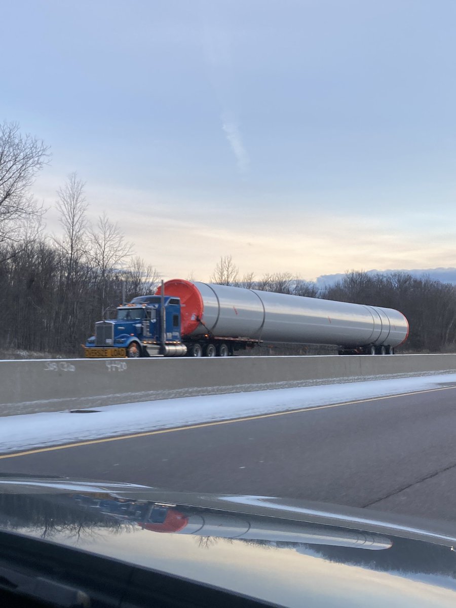 Calvira601's tweet photo. Anyone know what these trucks are hauling?  Have seen five or six of these on Hwy401 over the last week, going west towards Toronto. https://t.co/sJPeBPO8sb