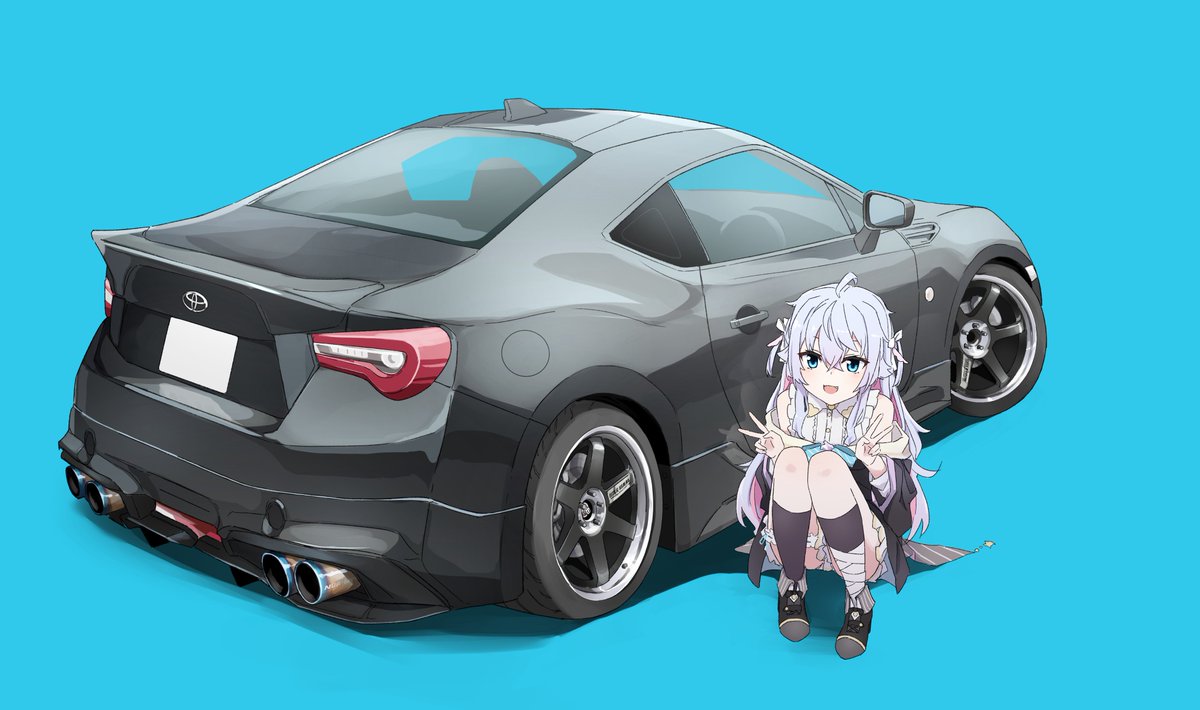 百鬼あやめ 「描かせていただいたフォロワーの車と推しシリーズです 」|囲碁ミクのイラスト