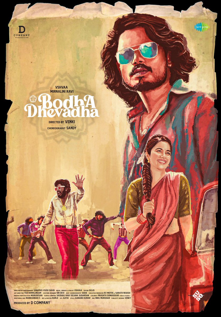 vconnectu's tweet photo. First look Poster of #SaregamaOriginals #BodhaDhevadha song ft. @vshvaa &amp; @mirnaliniravi

A #Vshvaa Musical

@venkithechamp @iamsandy_off @dcompanyoffl @saregamasouth @kvdurai @ignatiusdavid @gojo_editor @kvmothi @onlynikil https://t.co/GTwxfXeB9n