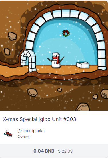 SemutPunks's tweet photo. An igloo and snowman made of sugar cubes and Queen Semut Elsa just waiting to bring the X'mas spirit. The final Semut unit for phase 1 and we want to end it with something Unique!! Grab it and start breeding, icy rare semuts coming your way!! Let it go~~
#Semutpunks #pentasio https://t.co/iu82YIhwMh