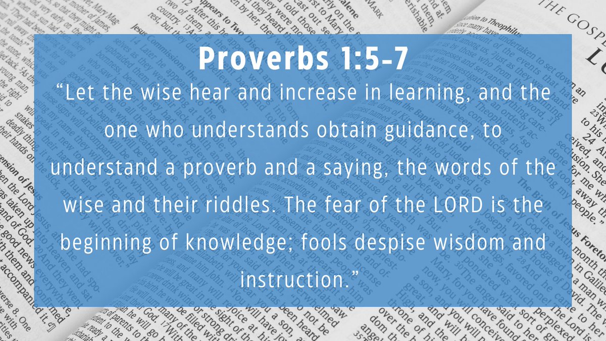 ChristianBizNet's tweet photo. There is no wisdom like the wisdom in #Proverbs.✝️ This biblical wisdom from Proverbs can apply to all facets of life.

We can't truly begin to understand the world around us without knowing who God is.☝

Remember that God freely gives #wisdom to those who ask for it (James 1:5) https://t.co/QJ0eES54mk