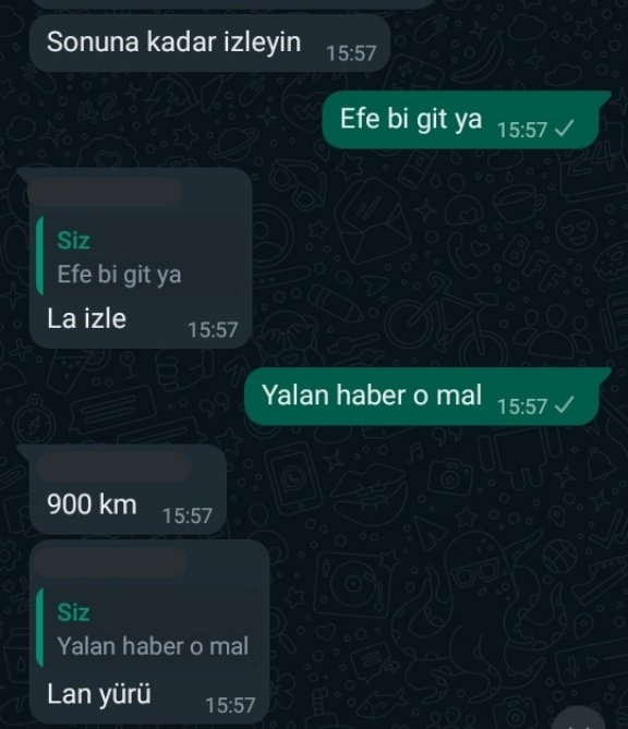 Artık O kadar alıştımki mesaj atar atmaz tersliyom😃👍