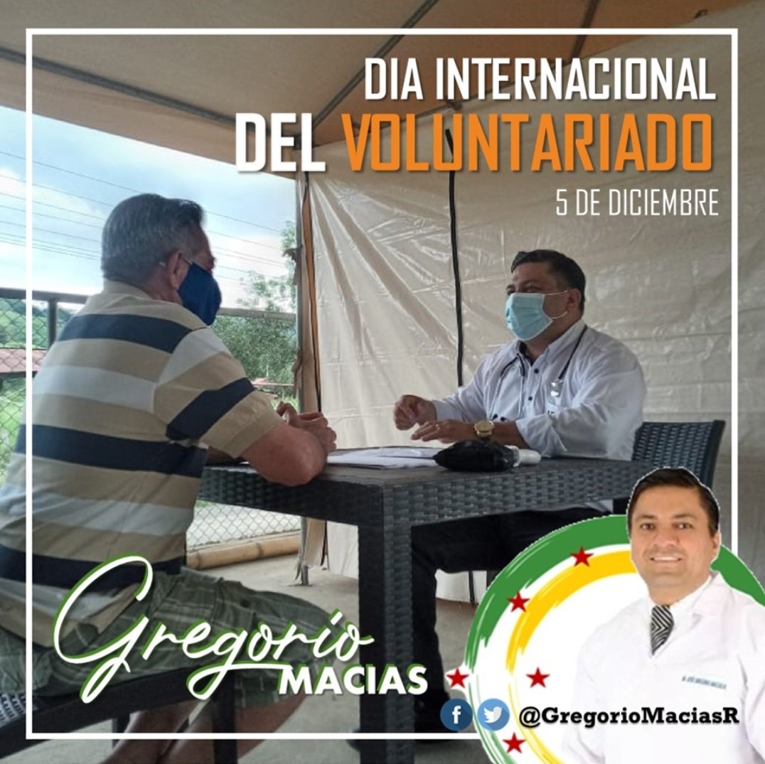 GregorioMaciasR's tweet photo. FELICIDADES | A todos quienes brindan su tiempo en un acto de bondad para cambiar el mundo. #JoséGregorioMacias #Santanense #SantaAna #voluntarios #DiaDelVoluntariado #diainternacionaldelvoluntariado #diaInternacionalDeLosVoluntarios https://t.co/4YMqaxYZSe