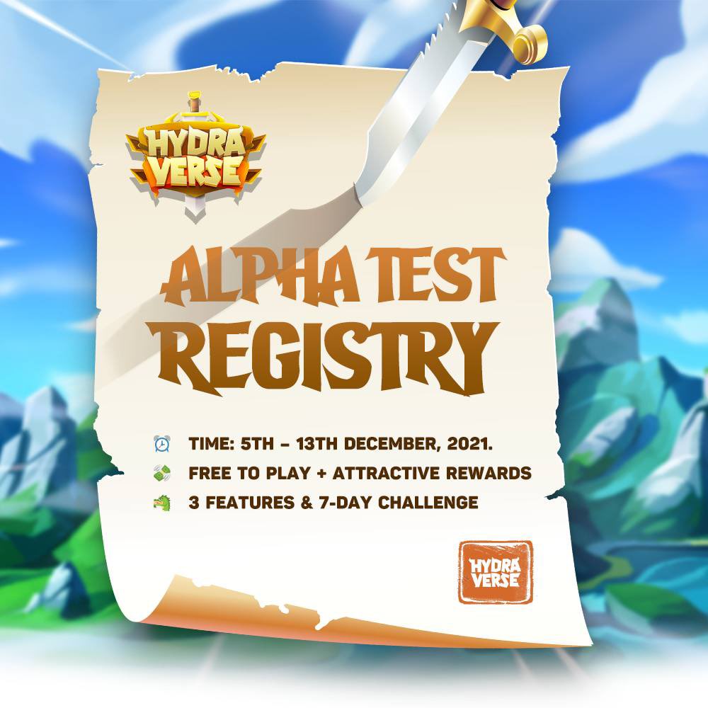 Hydraverse_io's tweet photo. ‼️ HYDRAVERSE ALPHA TEST REGISTRY ‼️

🥳 Prepare for amazing adventures ahead and get yourself a slot to play our game here 👉🏻https://t.co/Lw5o9a6nqU

⏳ Registry time: 5th - 13th December, 2021
🔆 Top 20 referral will have bonus rewards in this Alpha test 💰 

Join us NOW 🏁 https://t.co/azPwEbDZCU