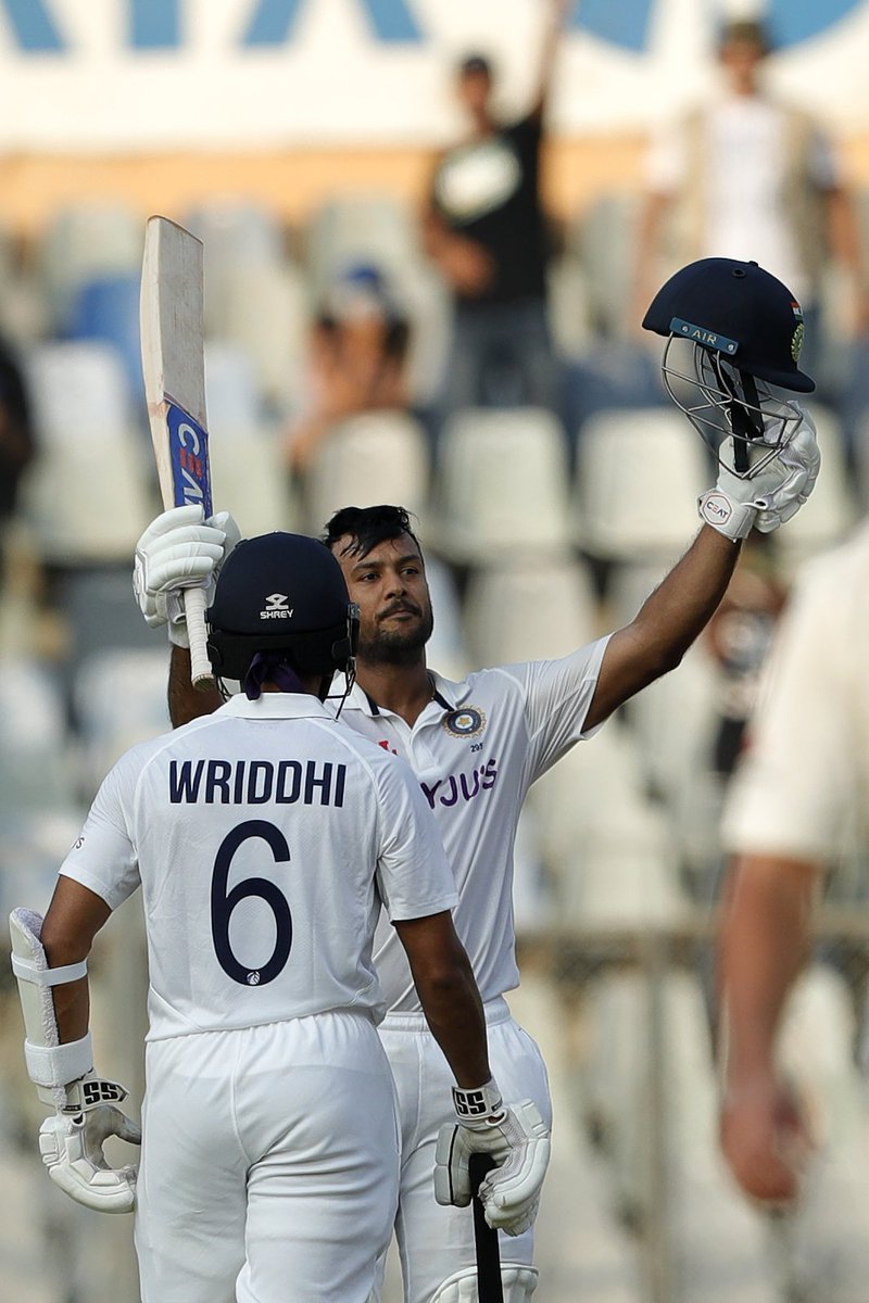 mayankcricket's tweet photo. Grit, Determination &amp; Resilience 

A test hundred is always special and this one will remain forever so. https://t.co/Ey6YX0hzpw
