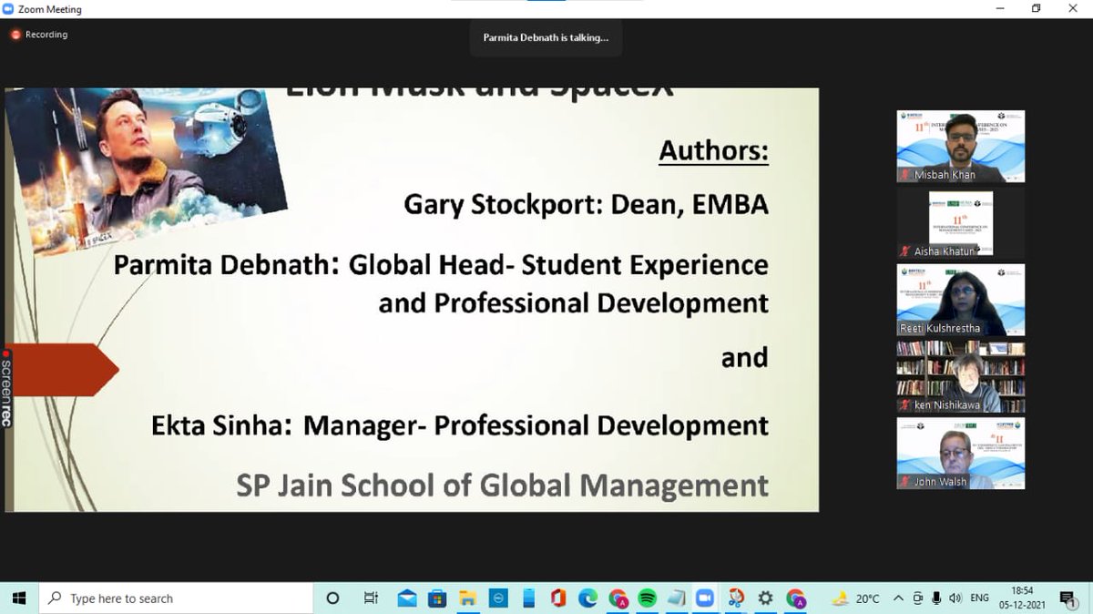 BIMTECHNoida's tweet photo. Parmita Debnath presented her case study - strategy story about the Canadian entrepreneur Elon Musk and his company #SpaceX

#BIMTECH #ICMCBIMTECH #ICMC2021 #LifeAtBIMTECH #CaseMethods #ForumManagement #ICMC #CMFM #MediaConduit https://t.co/HBGxbHONS0
