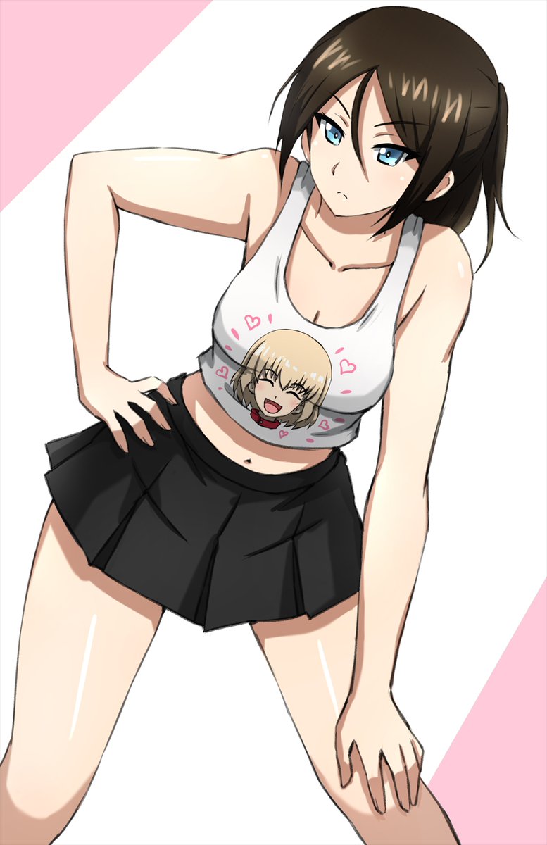 ノンナ(ガルパン) 「イメチェンワイルド系ノンナさん。 」|おまちのイラスト