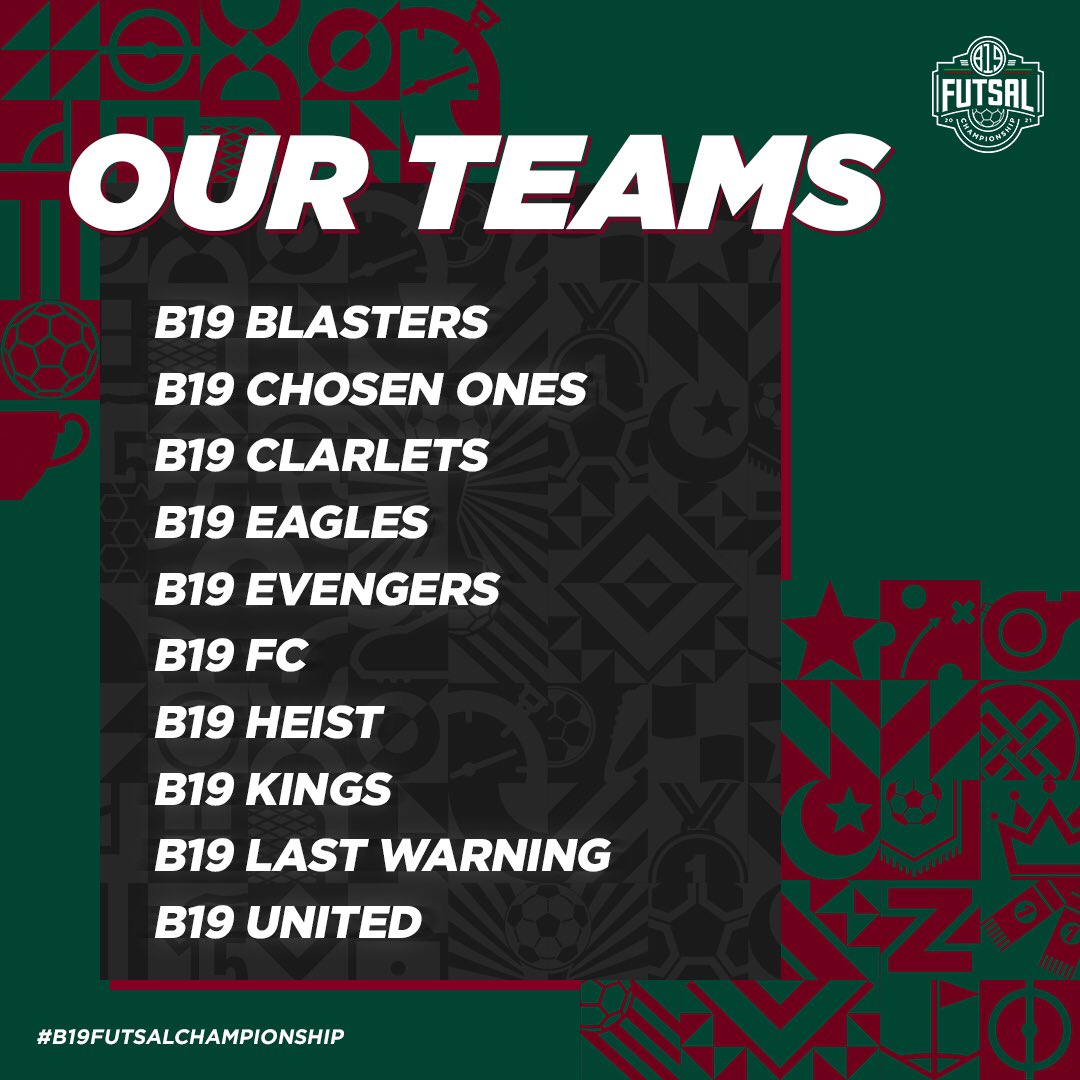 zcc_b19's tweet photo. 10 Teams, 70 Participants, 27 Matches, 1 Champion ⚽️🇭🇺🏆
.
.
.
#b19futsalchampionship
#b19 #zccb19 #zahiracollege #batchof2019 #morethanabatch #zahiracollegecmb https://t.co/nI0JcsDDkQ