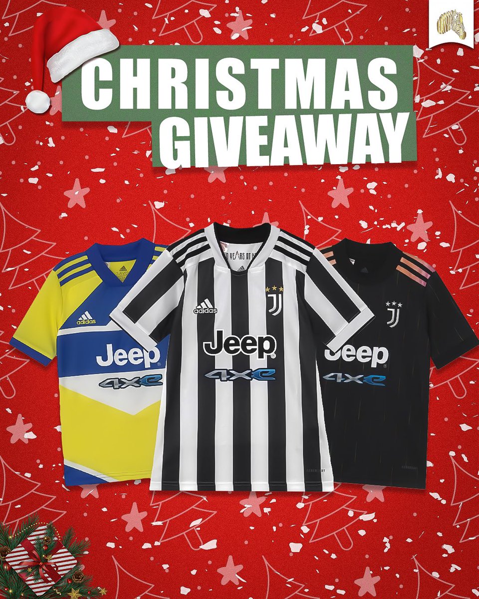 BianconeriZone's tweet photo. 🎁- Christmas giveaway 

We are giving away an official Juventus jersey, you choose which jersey and the name on the back.

ℹ️Rules: 

✔️Subscribe to our Youtube channel: https://t.co/nIVuzzAZNf
✔️Retweet this tweet
✔️”@“ a friend 

Winner will be announced in two weeks! https://t.co/z4KdFXAq2w