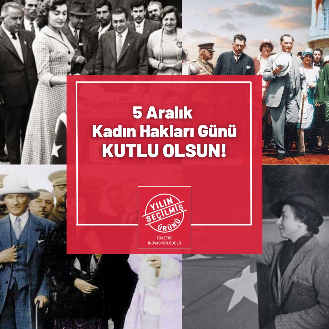 5 Aralık Kadın Hakları Günü KUTLU OLSUN! #kadın #women #kadınhaklari #yılınürünü #yilinurunu #Atatürk