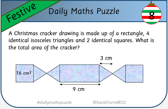 SarahFarrellKS2's tweet photo. #edutwitter #dailymathspuzzle #festivemaths https://t.co/vhxeXfndaB