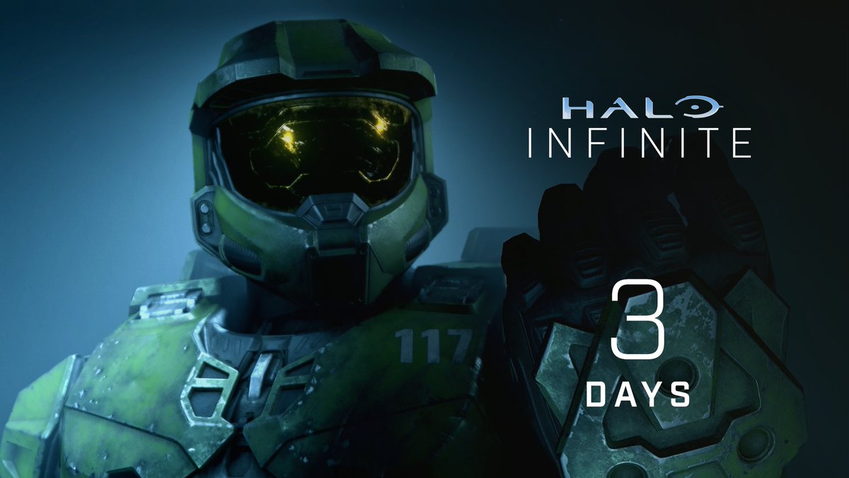 Halo's tweet photo. 3 days. 

#HaloInfinite

♾️ https://t.co/WUyHTqGHWZ https://t.co/8bDPhviX5M