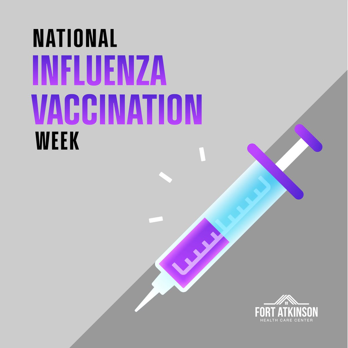 FortAtkinsonhcc's tweet photo. National Influenza Vaccination Awareness Week highlights the importance of the flu vaccine. If you haven't gotten it yet, we advise you to go ahead and get it.
#nationalinfluenzavaccinationawarenessweek #influenzavaccination #vaccineawareness #health #healthyliving https://t.co/3LVG3eoEh6