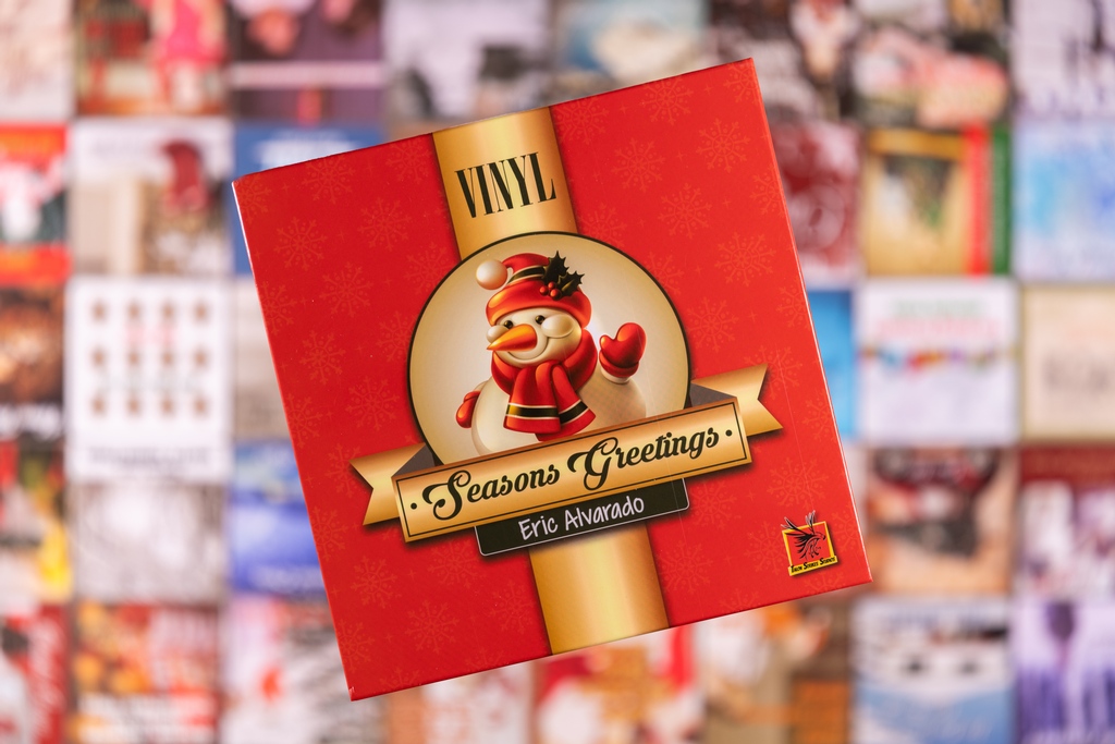 Vinyl Holiday Edition has arrived! If you are interested in purchasing this limited-release of Vinyl in time for Christmas, visit talonstrikes.games/product/vinyl-… <a href="/boardandcafe/">Eric</a> 
#boardgamegeek #boardgamenight #boardgame #tabletopgames