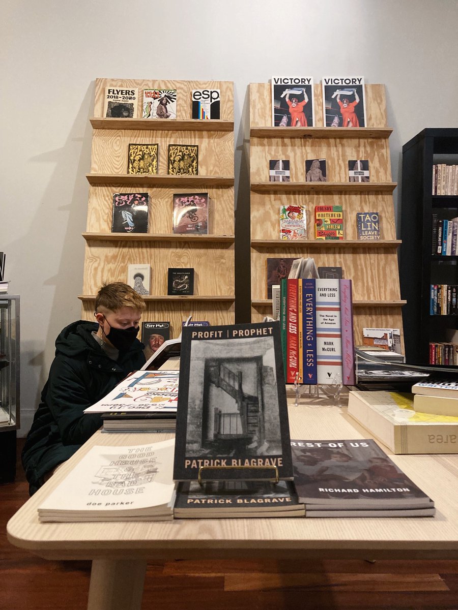 recenterpress's tweet photo. A handful of Recenter Press titles are now available at the new @lot49books in South Philly! Stop by 1713 S 6th Street for copies of @prosepoems’ Profit | Prophet, @richham45’s Rest of US, and Doe Parker’s The Good House &amp; The Bad House, plus a lot of other great books &amp; zines :) https://t.co/Z2Ky6AmRVP